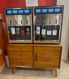 Cooler fridge with drinks in it
